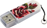 16Gb USB Flash Drive Verbatim Mini Tattoo Edition, роза, USB 2.0, с колпачком, Rtl купить в Климовске Подольске Москве интернет-магазин Компьютер+ www.cmplus.ru (926) 228-26-48 Климовск, ул. Победы, 4 с доставкой курьером почтой