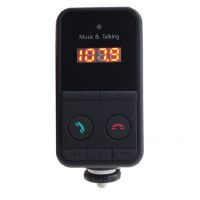 FM-трансмиттер автомобильный с громкой связью Bluetooth CMPLUS-3, 9-26В, дисплей, пульт д/у, microSD/USB, MP3/WMA, шумоподавление, черный, oem
