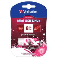 8Gb USB Flash Drive Verbatim Graffiti Edition Red 098165, USB 2.0, Rtl купить в Климовске Подольске Москве интернет-магазин Компьютер+ www.cmplus.ru (926) 228-26-48 Климовск, ул. Победы, 4 с доставкой курьером почтой