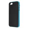 Чехол для Apple iPhone 5/5S, с бампером, пластик с резиной, грязезащита, голубой