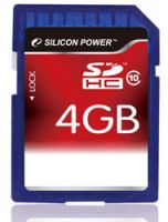 Карта памяти SecureDigital Card 4GB Silicon Power SDHC class 10 (SP004GBSDH010V10)