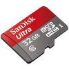 Карта памяти SDMicro (TransFlash) 32Gb Sandisk Ultra (SDSDQUIN-032G-G4), class 10, UHS-I, U3, SD адаптер