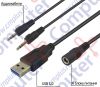 Концентратор USB 3.0 CMPLUS UHT-4USB3AUD78wP, встраиваемый в паз стола 78 мм, 4xUSB 3.0, аудио разъемы (микрофон, наушники). блок питания 5В/1А, кабель 0.75 м, черный