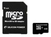 Карта памяти SDMicro (TransFlash) 4GB Silicon Power (Class 10) SD Adapter (SP004GBSTH010V10-SP)