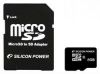 Карта памяти SDMicro (TransFlash) 8GB Silicon Power (Class 10) SD Adapter (SP008GBSTH010V10-SP)