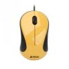 Мышь A4Tech N-320-2, оптич., V-Track, USB, 1000 dpi, 2 кн.+колесо, желтый глянец 