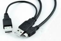 Кабель USB - miniUSB 2.0, 2 x Am-Bm, Y-кабель USB 2.0 с доп. пит. для HDD, 90 см (CCP-USB22-AM5P-3) купить в Климовске Подольске Москве в интернет-магазине КОМПЬЮТЕР+ | cmplus.ru