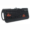 Клавиатура A4Tech X7-G700, игровая, влагозащ., доп. клавиши, ручка для переноса, черная, PS/2