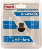 Адаптер Bluetooth Buro BU-BT40A, USB, Bluetooth 4.0+EDR, class 1.5, чипсет CSR8510, до 20 м, мини, черный купить в Климовске Подольске Москве в интернет-магазине КОМПЬЮТЕР+ | cmplus.ru