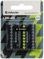 Батарейка ААА Defender LR6-4B Alkaline (56012), алкалиновые, 1.5В, 4 шт. в уп. купить в Климовске Подольске Москве в интернет-магазине КОМПЬЮТЕР+ | cmplus.ru