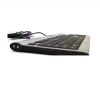 Клавиатура A4Tech KLS-7MUU, порты USB и аудио, тонкая, USB, сереб.-черн.