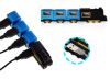 Концентратор USB 2.0 ORIENT TR-450 "Паровоз", 4 порта, синий, Rtl